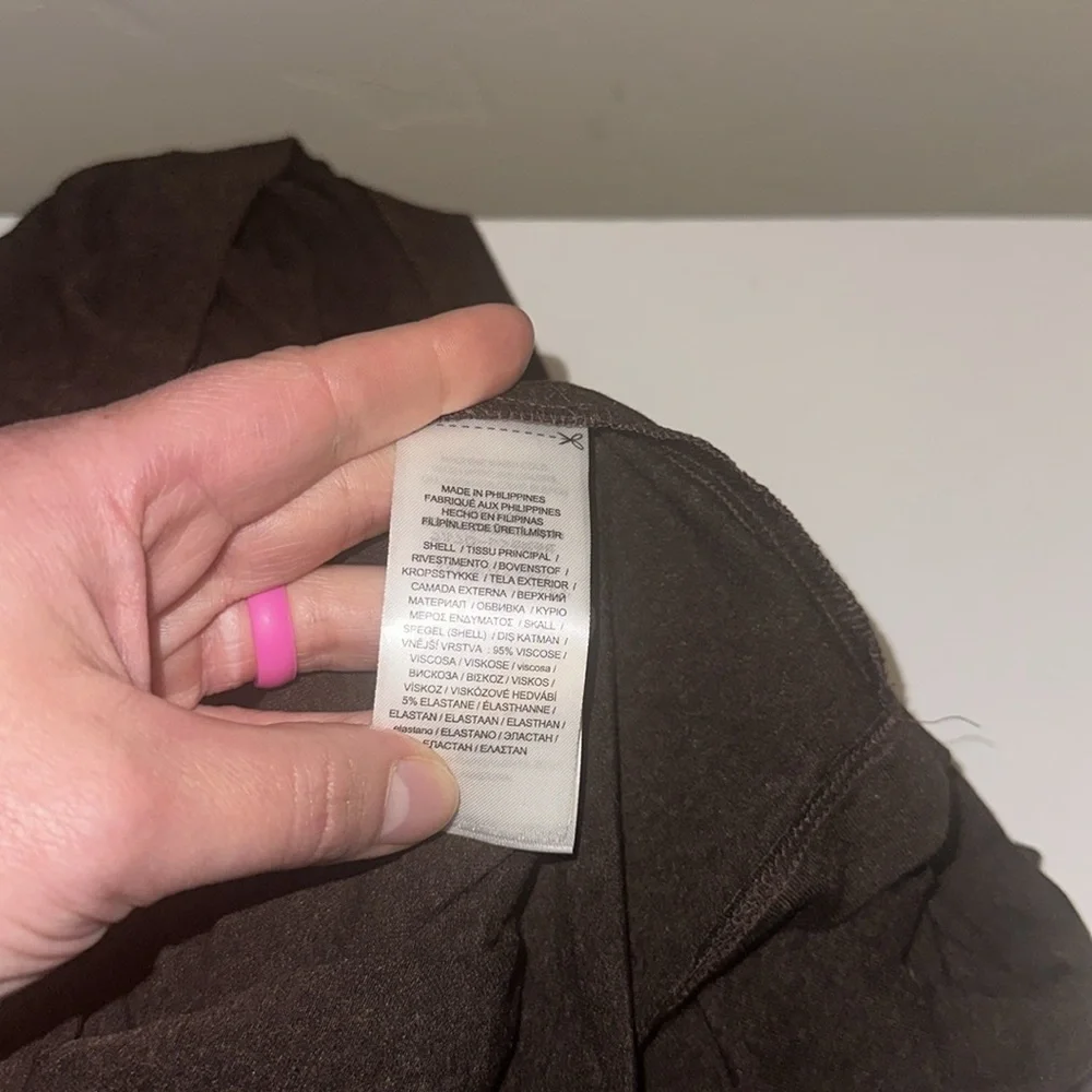 Ralph Lauren Brown Asymmetrical Long Sleeve Dress - Picture 4 of 4